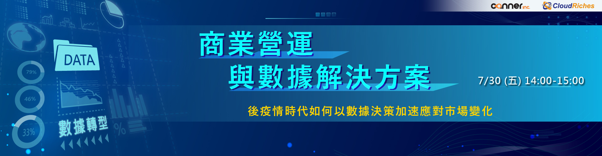 【線上研討會】7/30 數據轉型 : 商業營運與數據解決方案